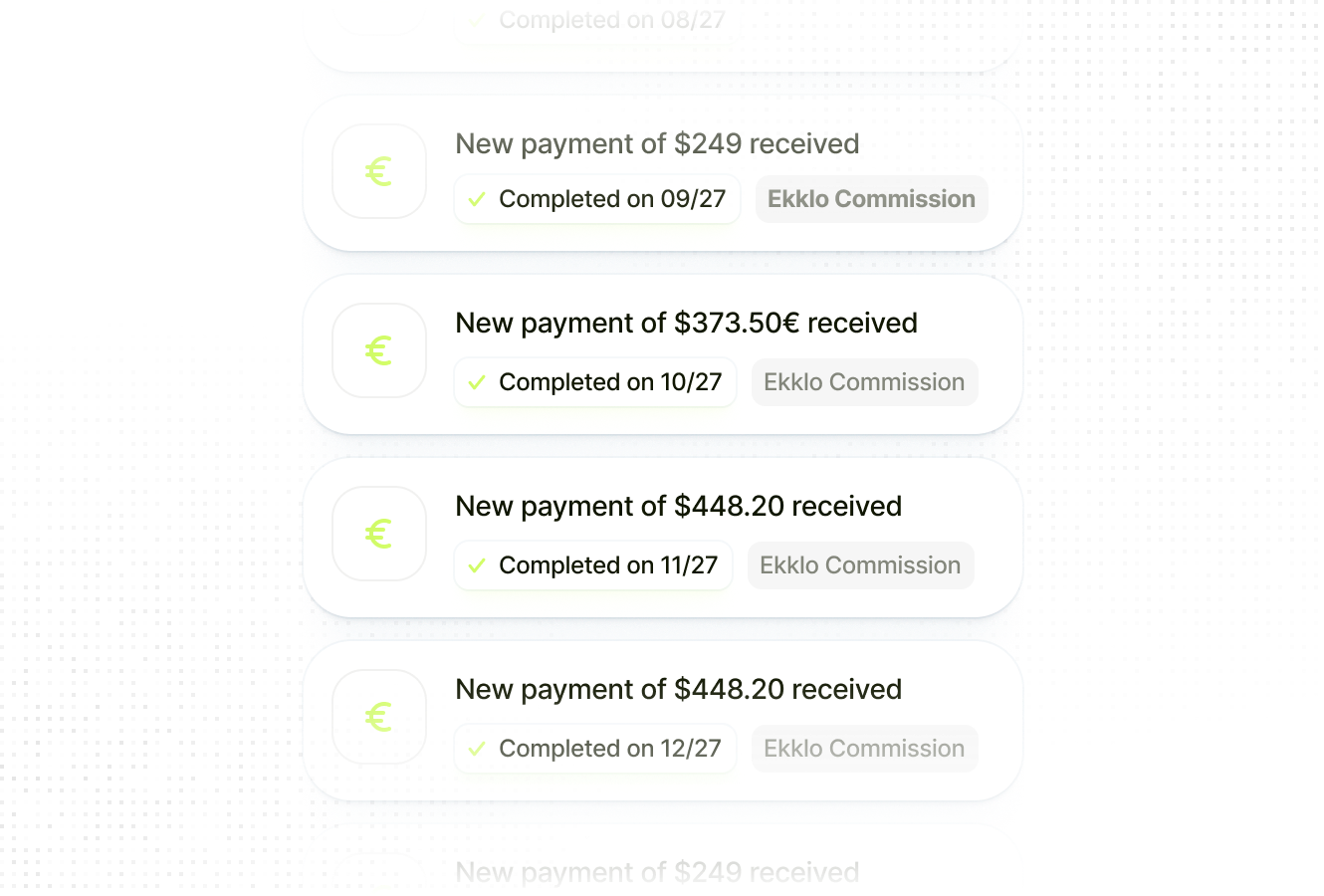 Ekklo fitness coaching software dashboard